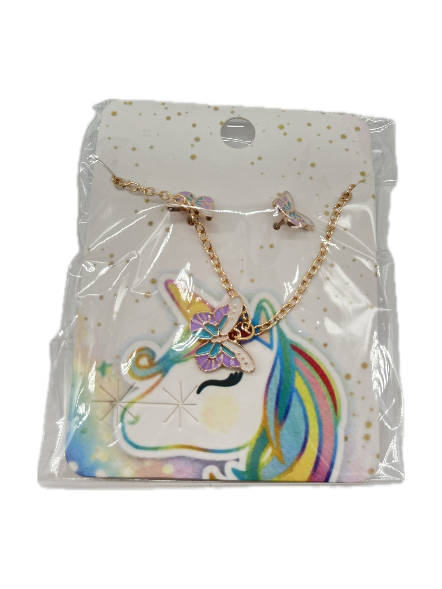 ARITOS Y COLLAR UNICORNIO AF-12085