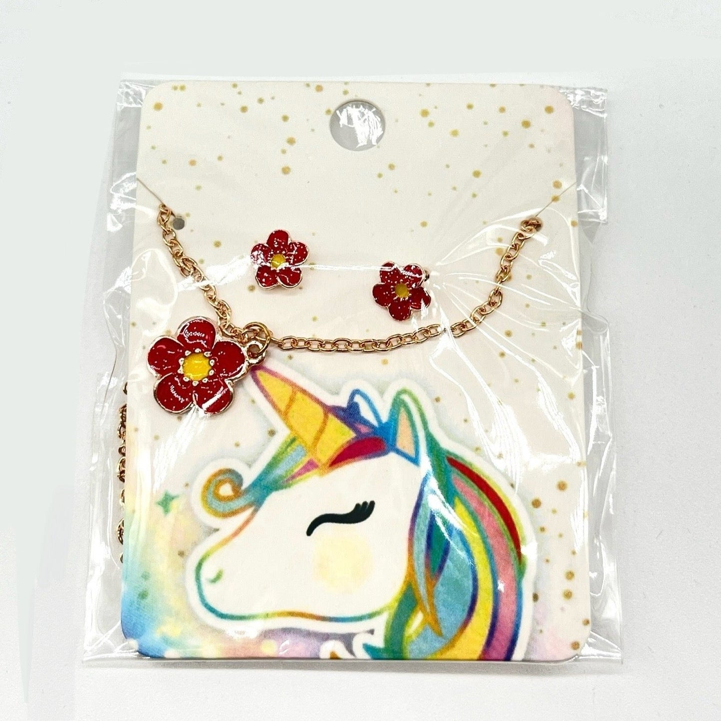 ARITOS Y COLLAR UNICORNIO AF-12085