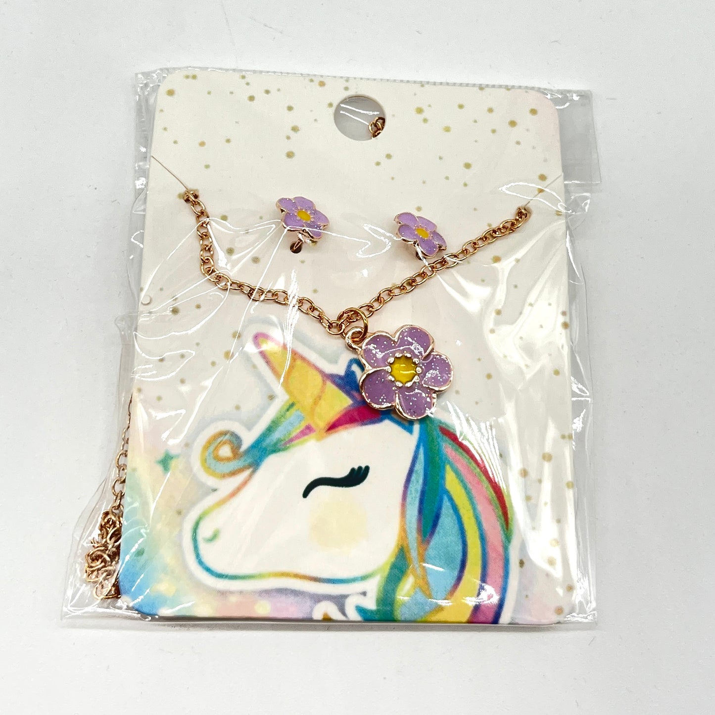 ARITOS Y COLLAR UNICORNIO AF-12085