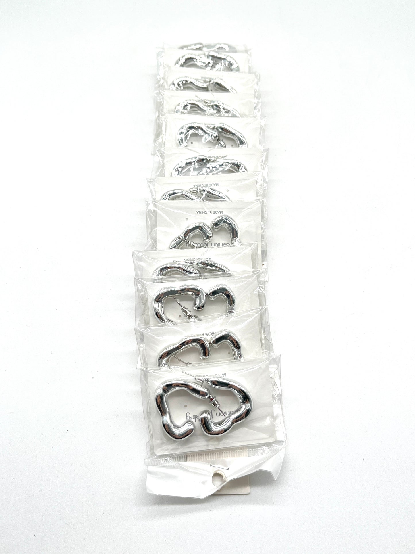 TIRA DE 12 ARITOS FASHION JEWELRY AF-12823 一包
