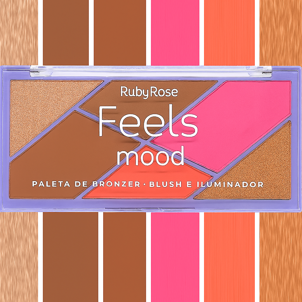 PALETA 3IN1 FEELS MOOD RUBYROSE HB-7528