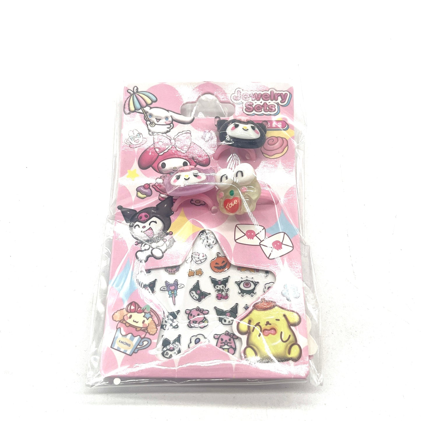 ANILLO X3 CON STICKER KUROMI KD22
