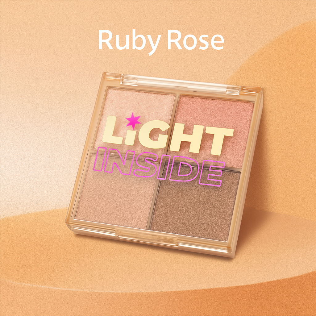 HIGHLIGHT ILUMINADOR GLOW TRIO RUBYROSE HB-7523