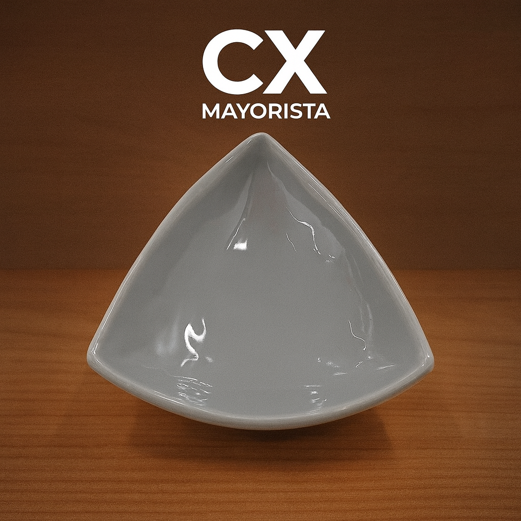 BOWL TRIANGULO GRIS 10.2X10.2X3.6CM 139-19059