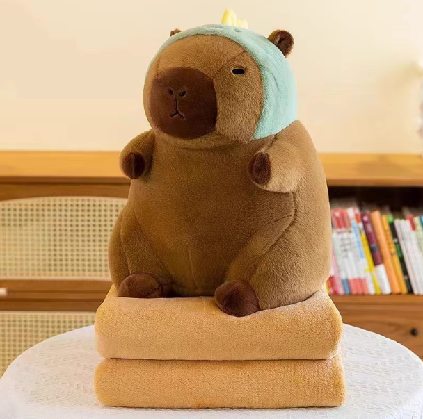 PELUCHE CAPYBARA C/FRAZADA 1358-10/11/12