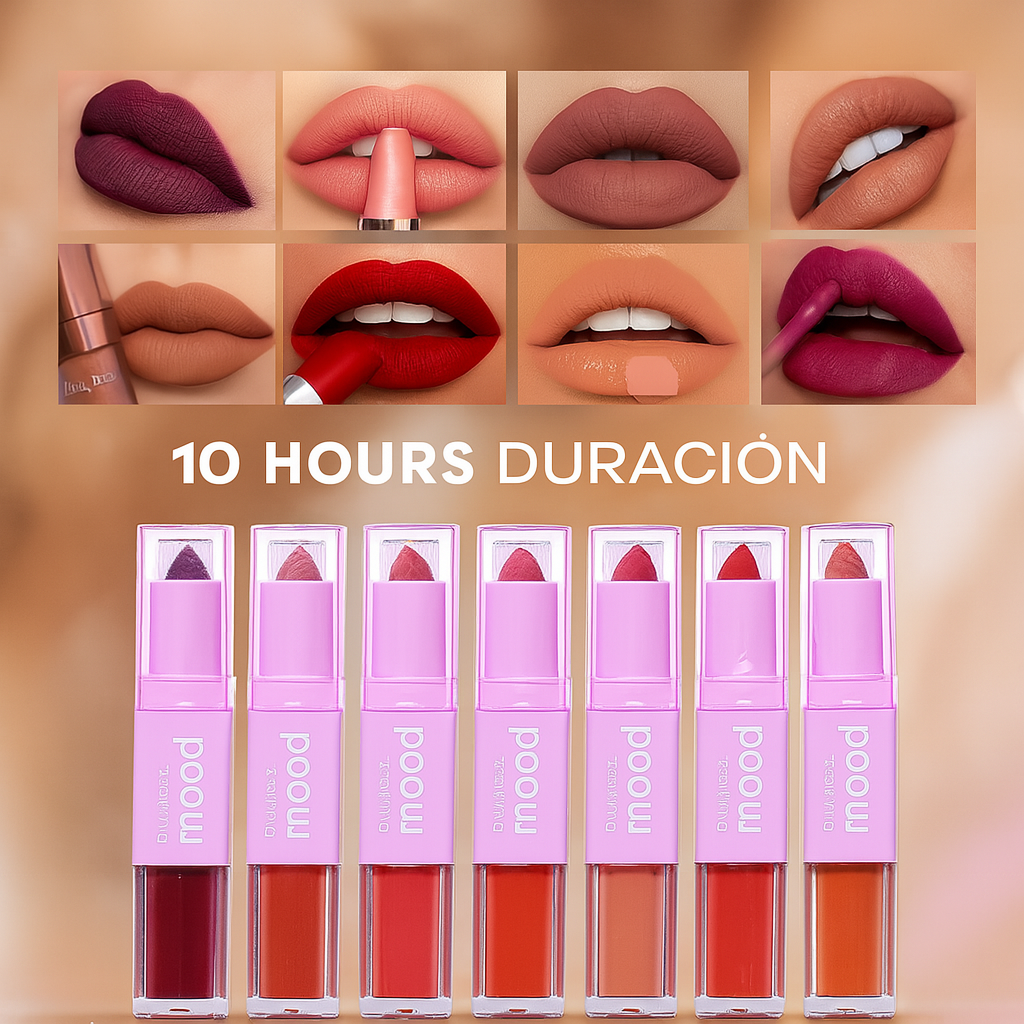 LABIAL DOBLE MOOD RUBYROSE HB-8614