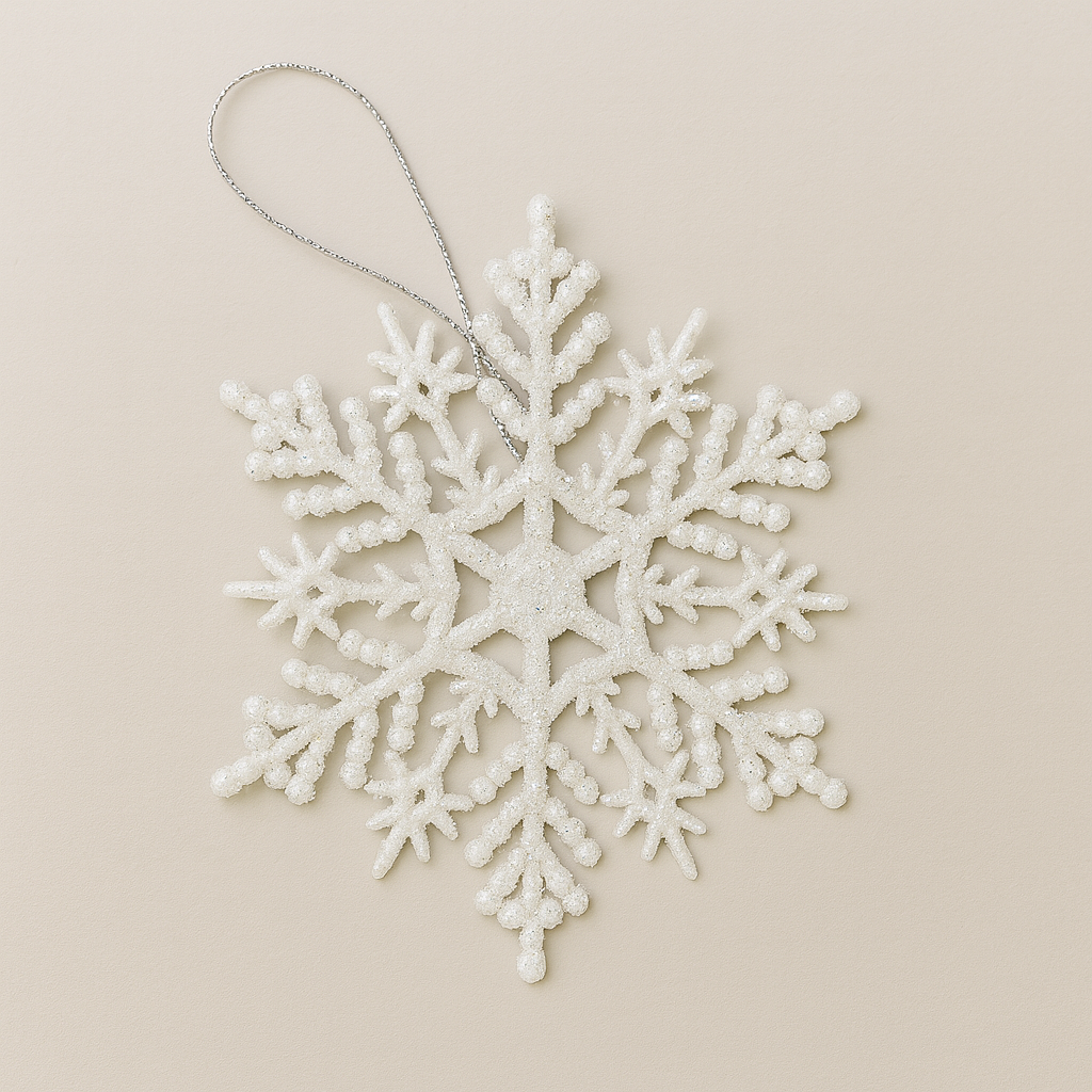 3 COLGANTE DE NIEVE BCO NAVIDAD 9.5CM JBL-WZ889