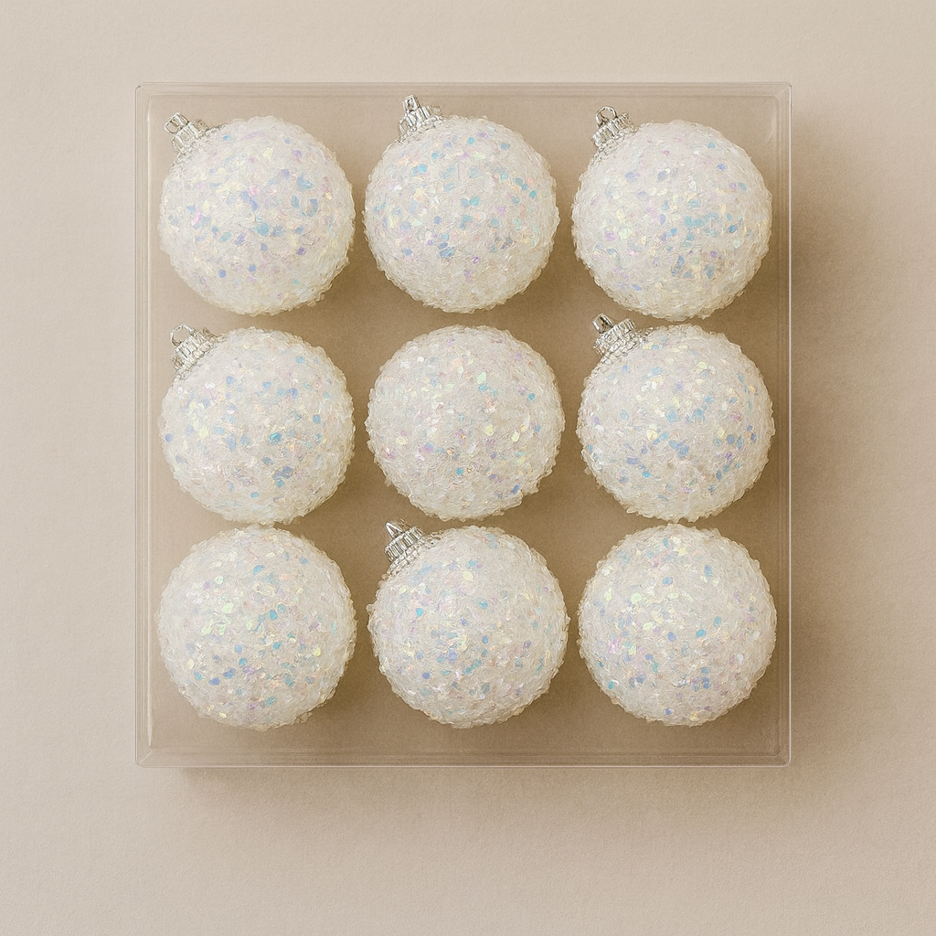 12 BOLAS BLANCO 4CM ZAF-25160