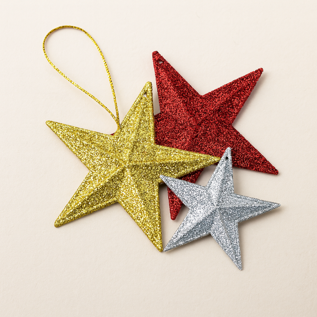 3 COLGANTE DE ESTRELLA NAVIDAD 7.5CM JBL-WZ601