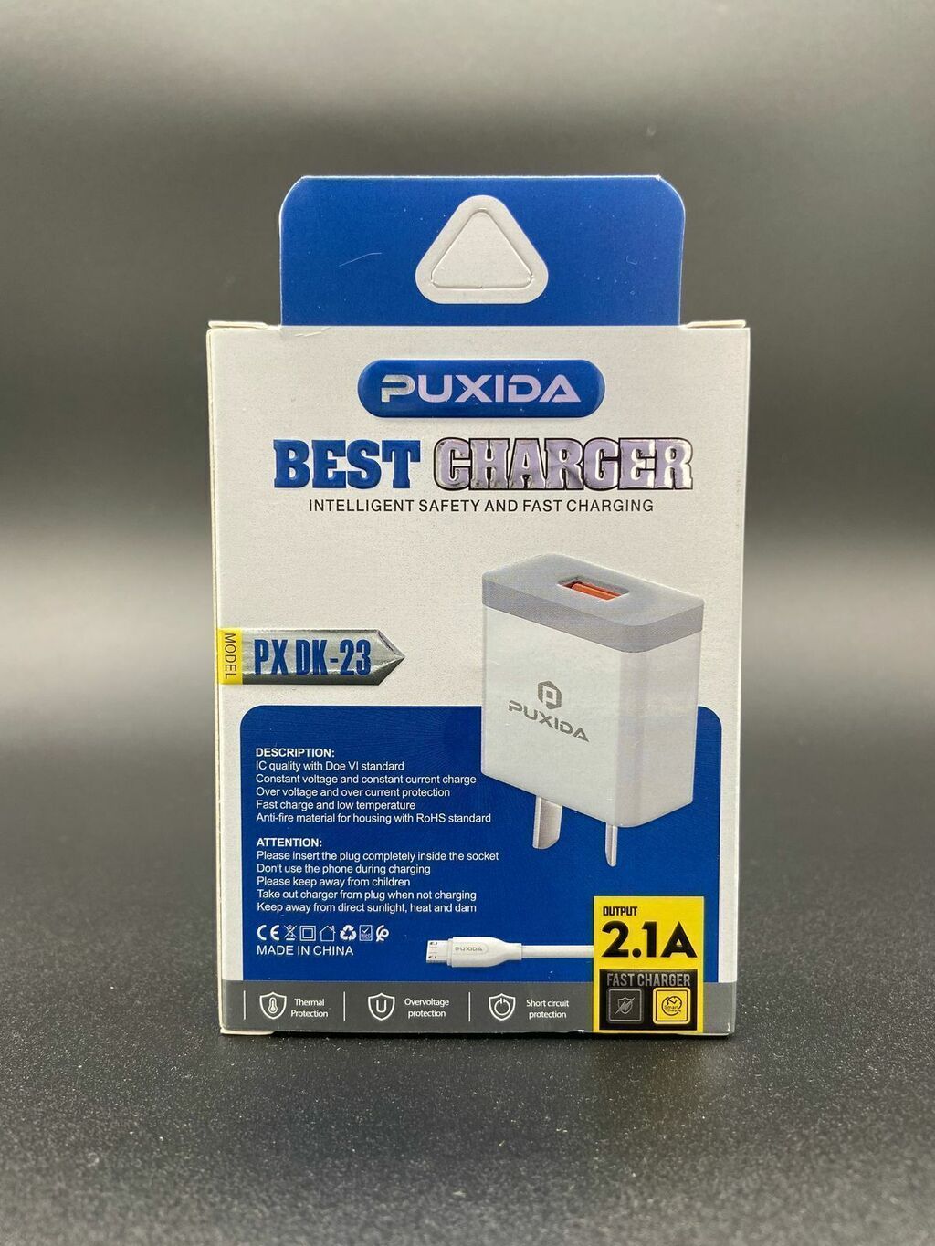 BEST CHARGER MICRO PUXIDA AZUL 2.1A DK-23