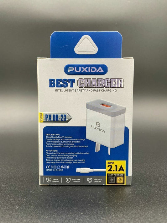 BEST CHARGER MICRO PUXIDA AZUL 2.1A DK-23