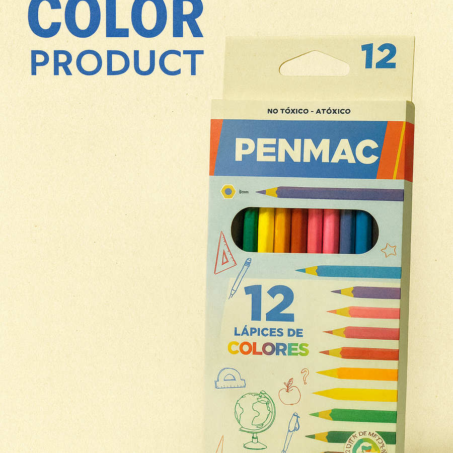LAPICES DE COLORES X12 PENMAC 160103