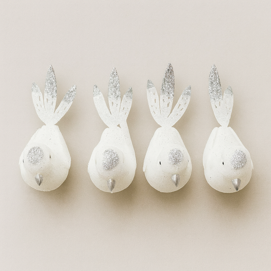 ADORNOS PAJARITO X4P BRILLO NAVIDAD 9CM JBL-JX31