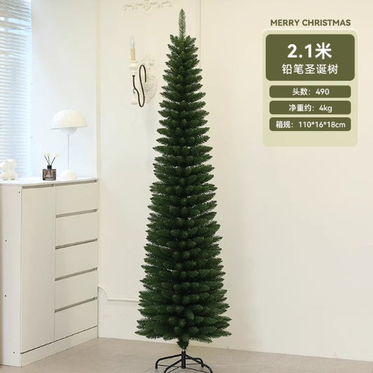 ARBOL DE NAVIDAD DELGADO VERDE ABETO 2.1M 9250-2