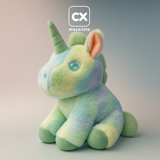 PELUCHE UNICORNIO MUTI COLOR  40CM 1389-38