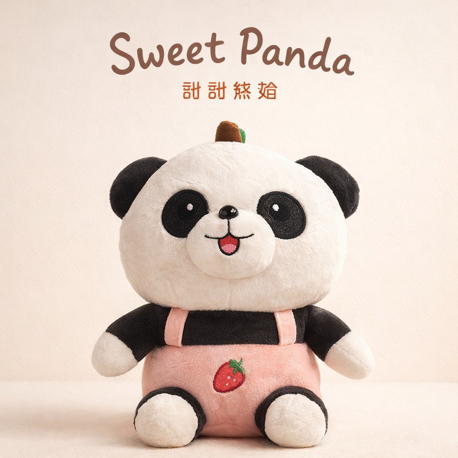PELUCHE PANDA DE FRUTILLA 30CM 1389-56