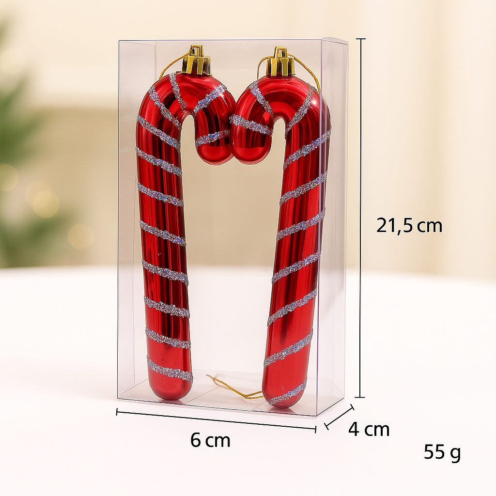 BASTON DECO NAVIDAD X4 24YH04-046