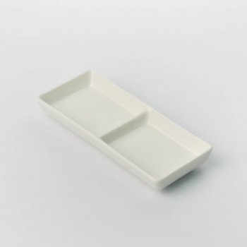 BANDEJA RECTANG CERAM C/2 DIVIS 15X6.3CM C5109