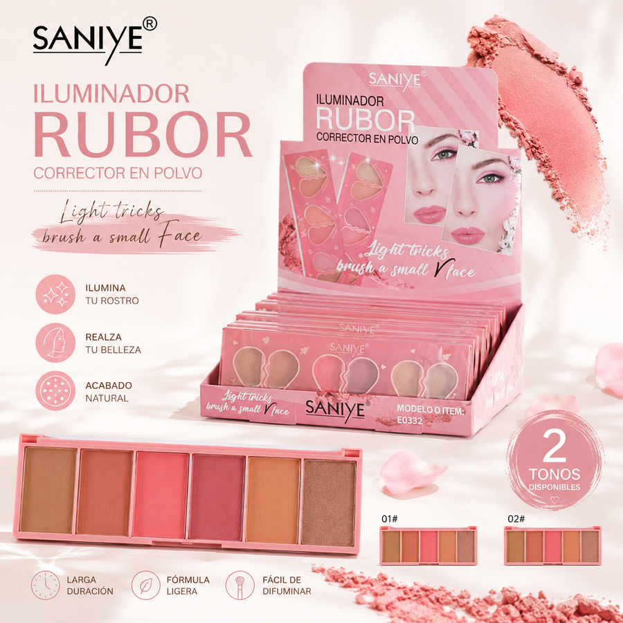 OFERTA SANIYE ILUMINADOR RUBOR CORRECTOR EN POLVO E0332