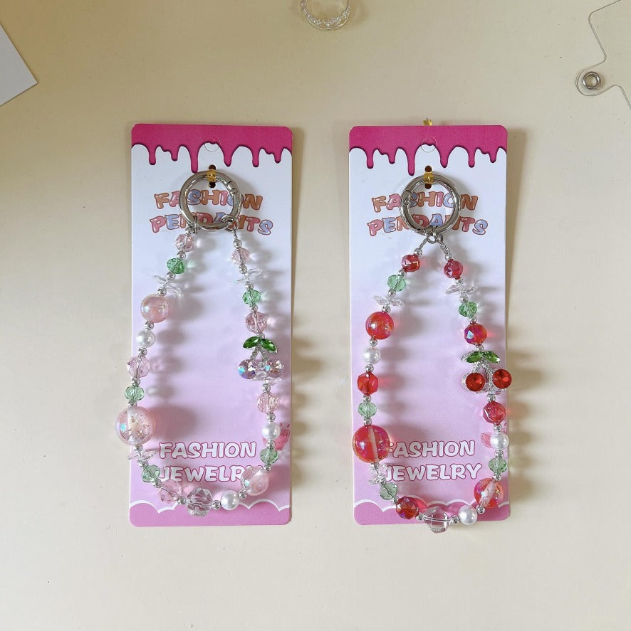 PULSERA LLAVERO DE CUENTAS CON CHERRY WA-44