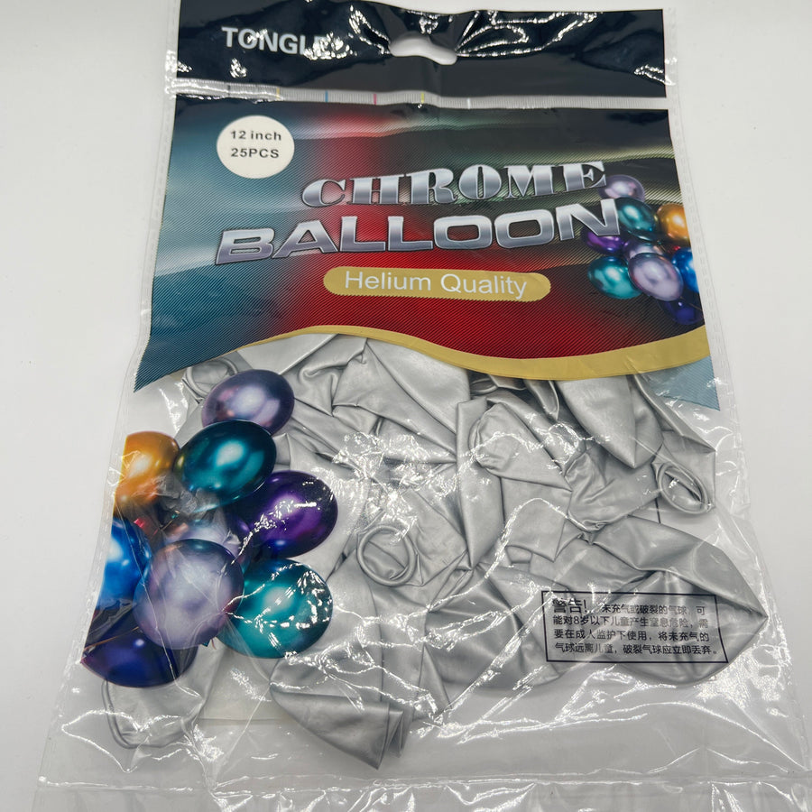 GLOBO 12` 25PCS CHROME BALLON JK479