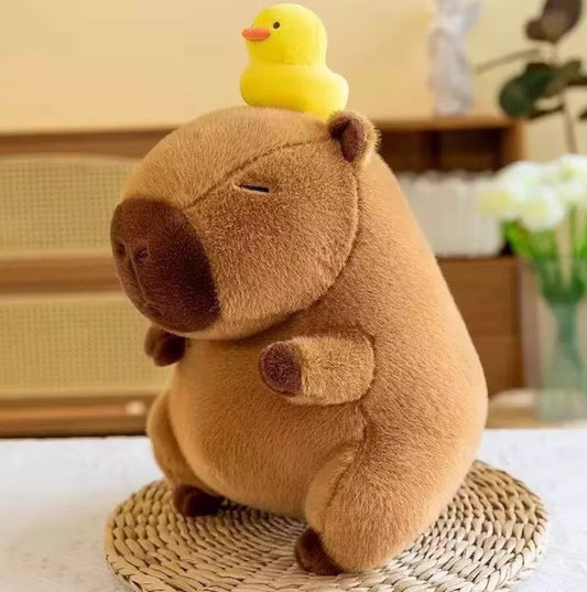 PELUCHE CAPYBARA CON PATO 30CM 1389-12