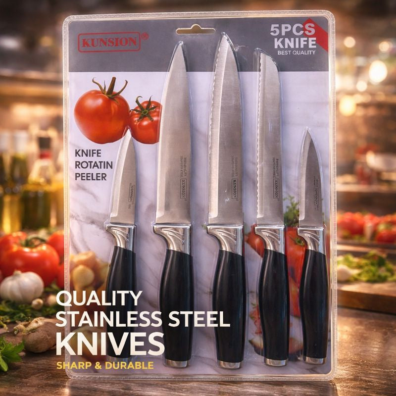 KUNSION CUCHILLO X5PCS PLATEADO 25551