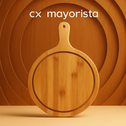 TABLA REDONDA C/MANG 28X40CM BAMBOO C6042