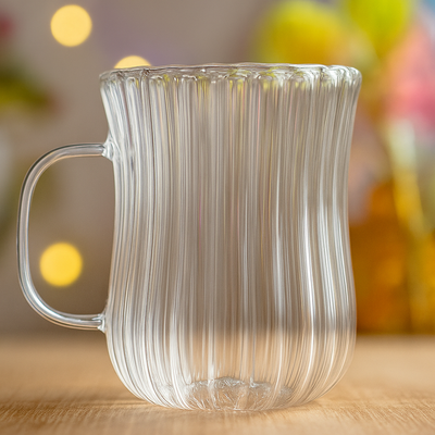TAZA RAYADA DOBLE VIDRIO 250ML 2030