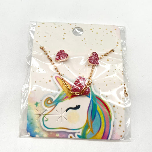 ARITOS Y COLLAR UNICORNIO AF-12085