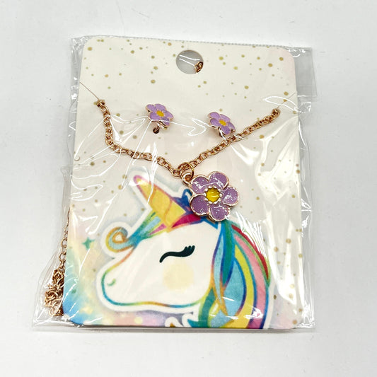 ARITOS Y COLLAR UNICORNIO AF-12085