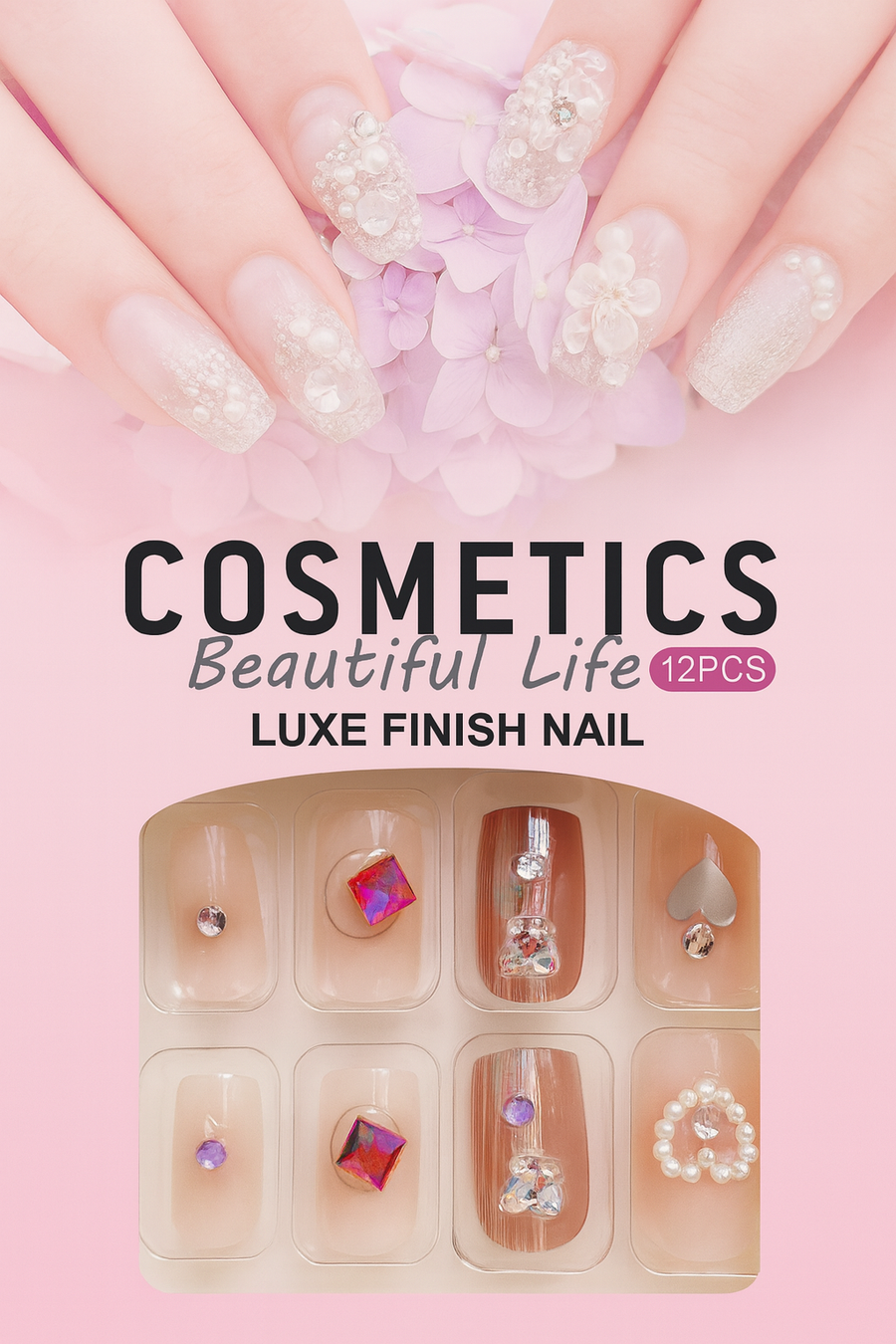 COSMETICS UNAS POSTIZAS CAJA MJ-003