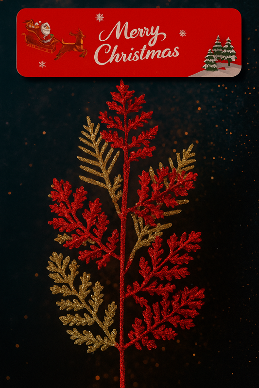 2 HOJAS DE NAVIDAD ARTIFICIALES 38CM JBL-WZ928