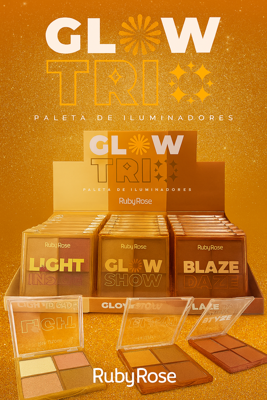 HIGHLIGHT ILUMINADOR GLOW TRIO RUBYROSE HB-7523