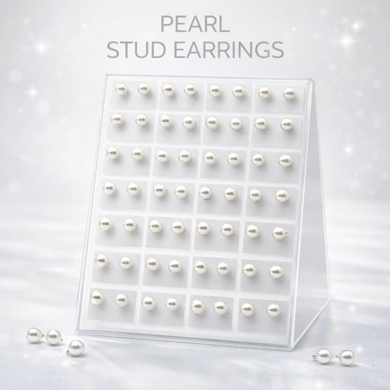 36 PARES DE ARITOS PERLA AF-12126