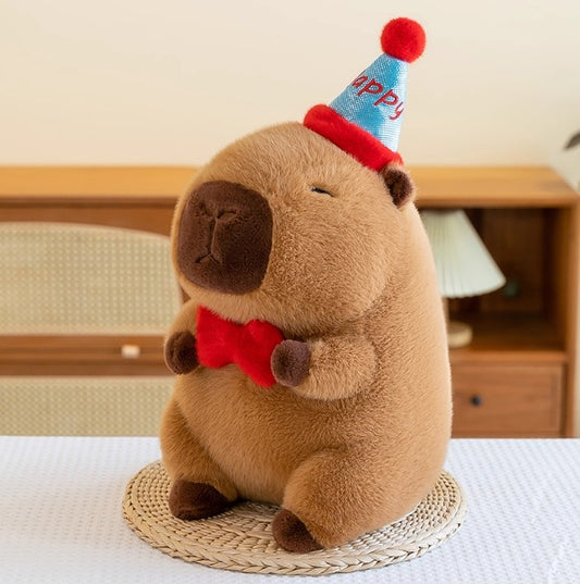 PELUCHE CAPYBARA FELIZ CUMPLEANO 30CM 1389-11