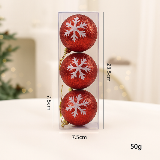 PELOTA X3 DECO NAVIDAD NM8-8090