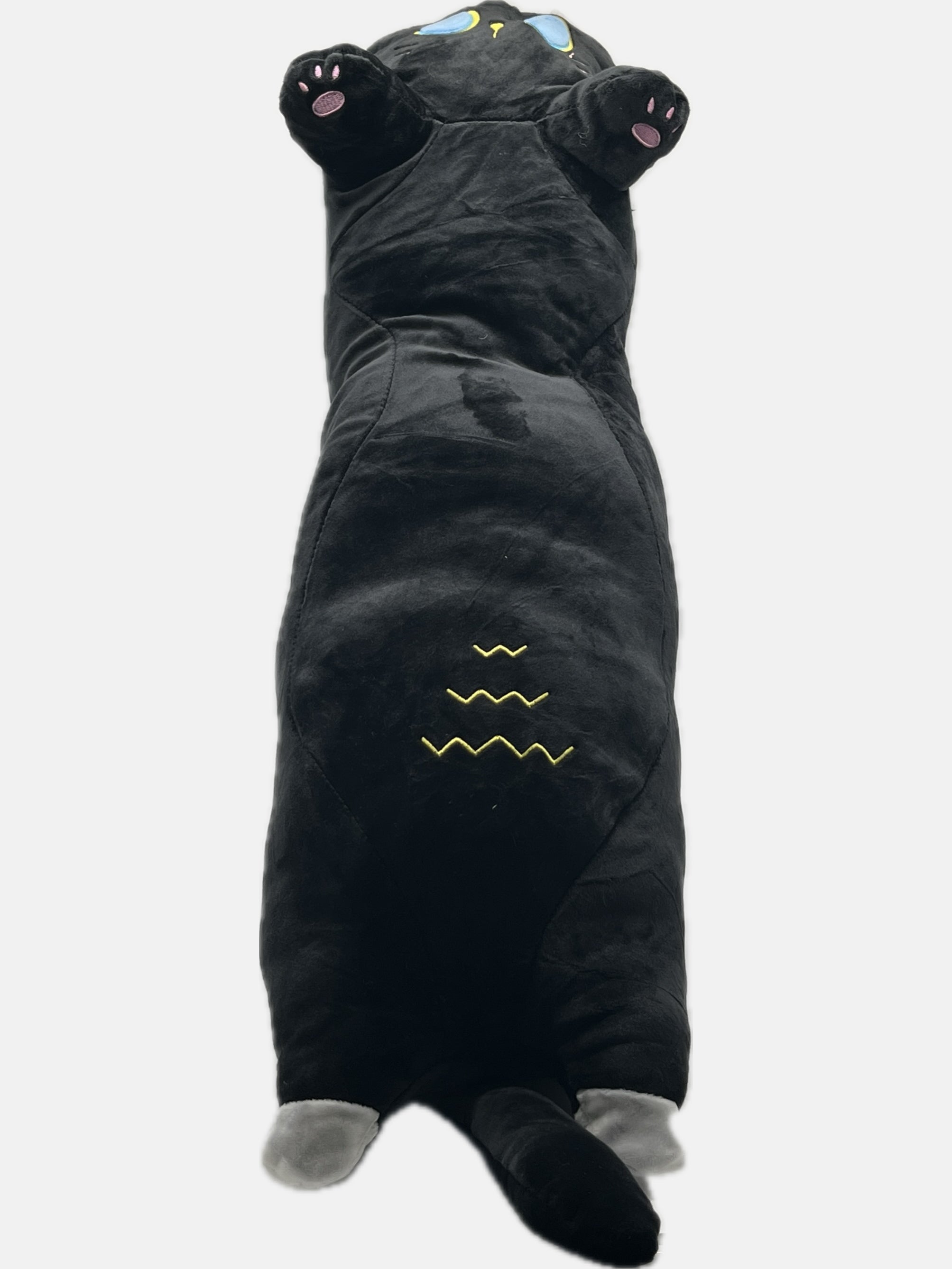 GATO NEGRO AZUL OJO LARGA 70CM MAB447