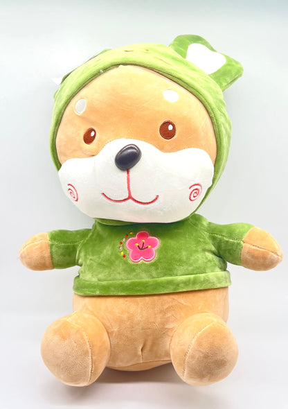 MUNECO PERRO CON ROPA DE FLORES TY56