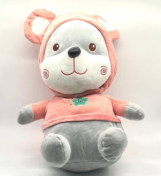 MUNECO PERRO CON ROPA DE FLORES TY56