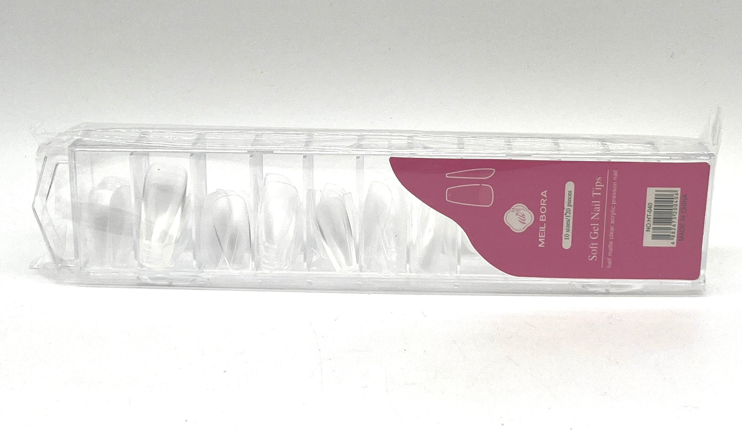 SOFT GEL NAIL TIPS COFFIN HT-040