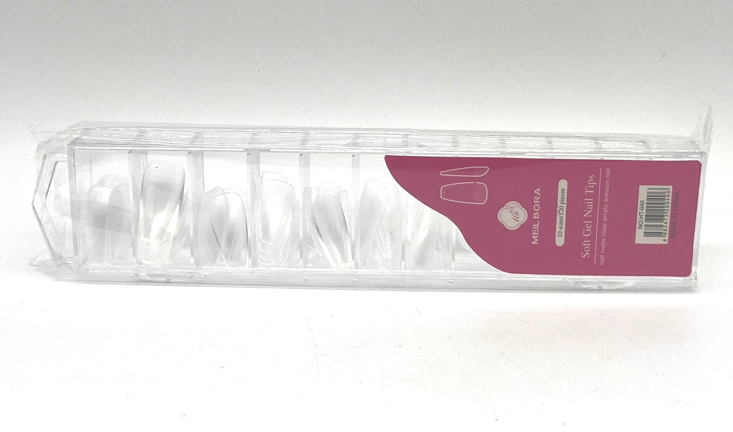 SOFT GEL NAIL TIPS COFFIN HT-040