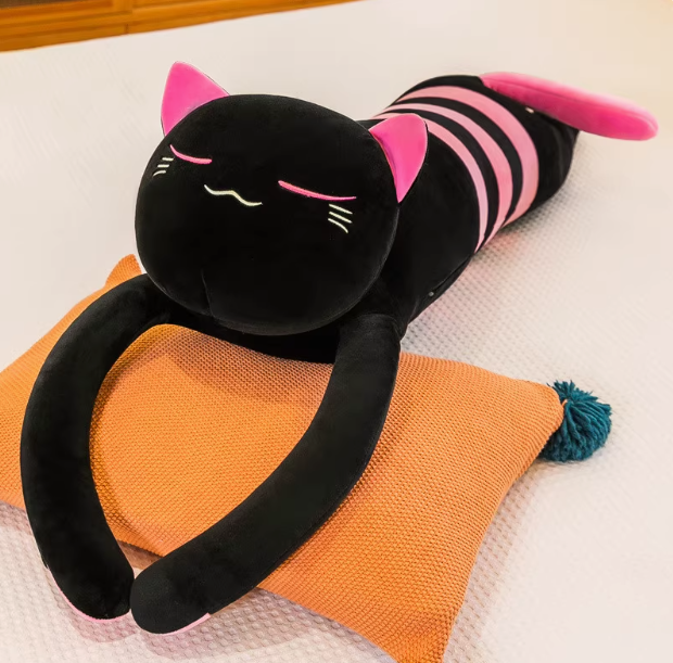 ALMOHADA GATO NEGRO 90CM MAA40