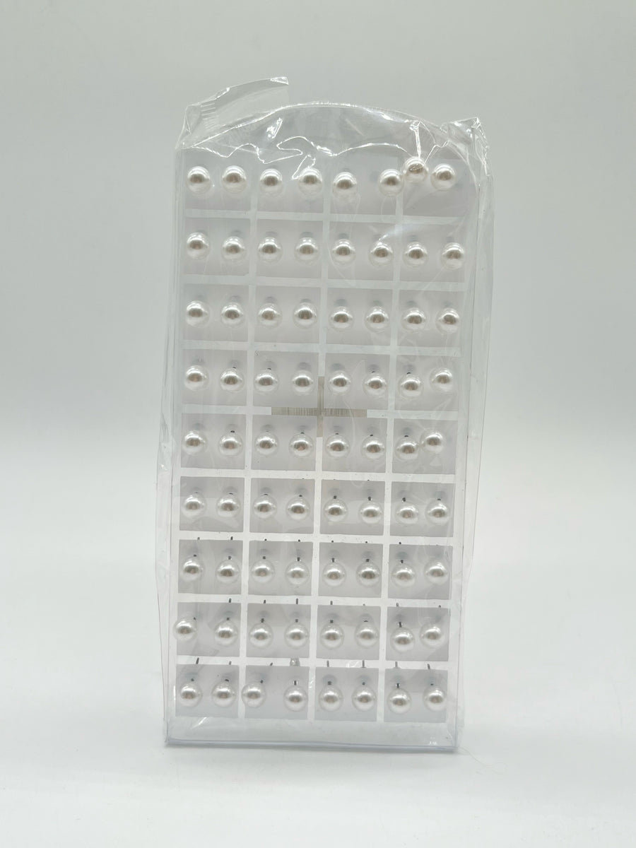 36 PARES DE ARITOS PERLA AF-12127
