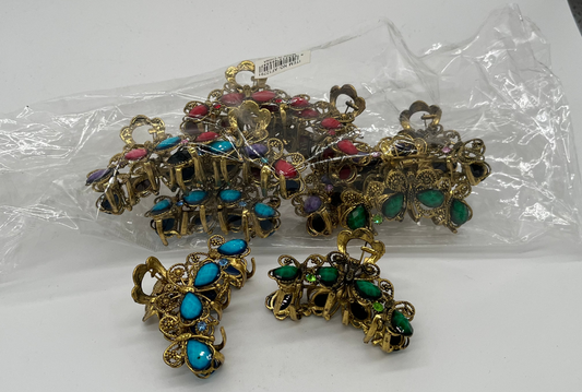 BROCHE ANTIGUO DE ORO AF10276 中型复古夹