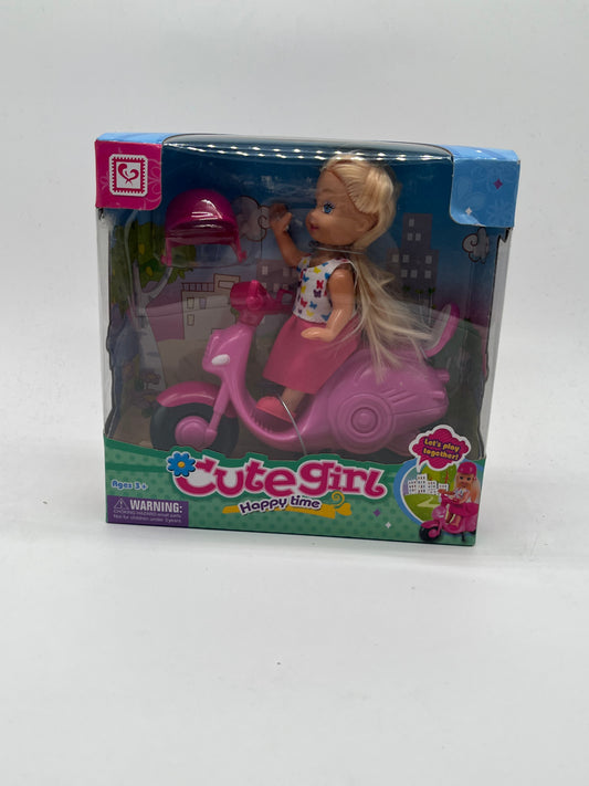 MUNECA 12CM CON MOTO 22249