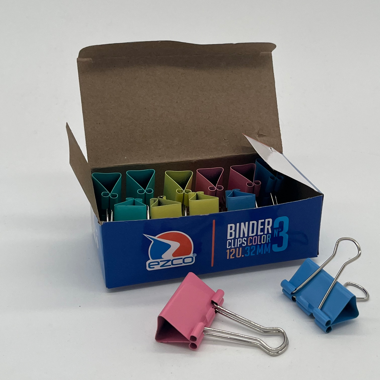 BINDER CLIPS COLOR N3 X12 09028