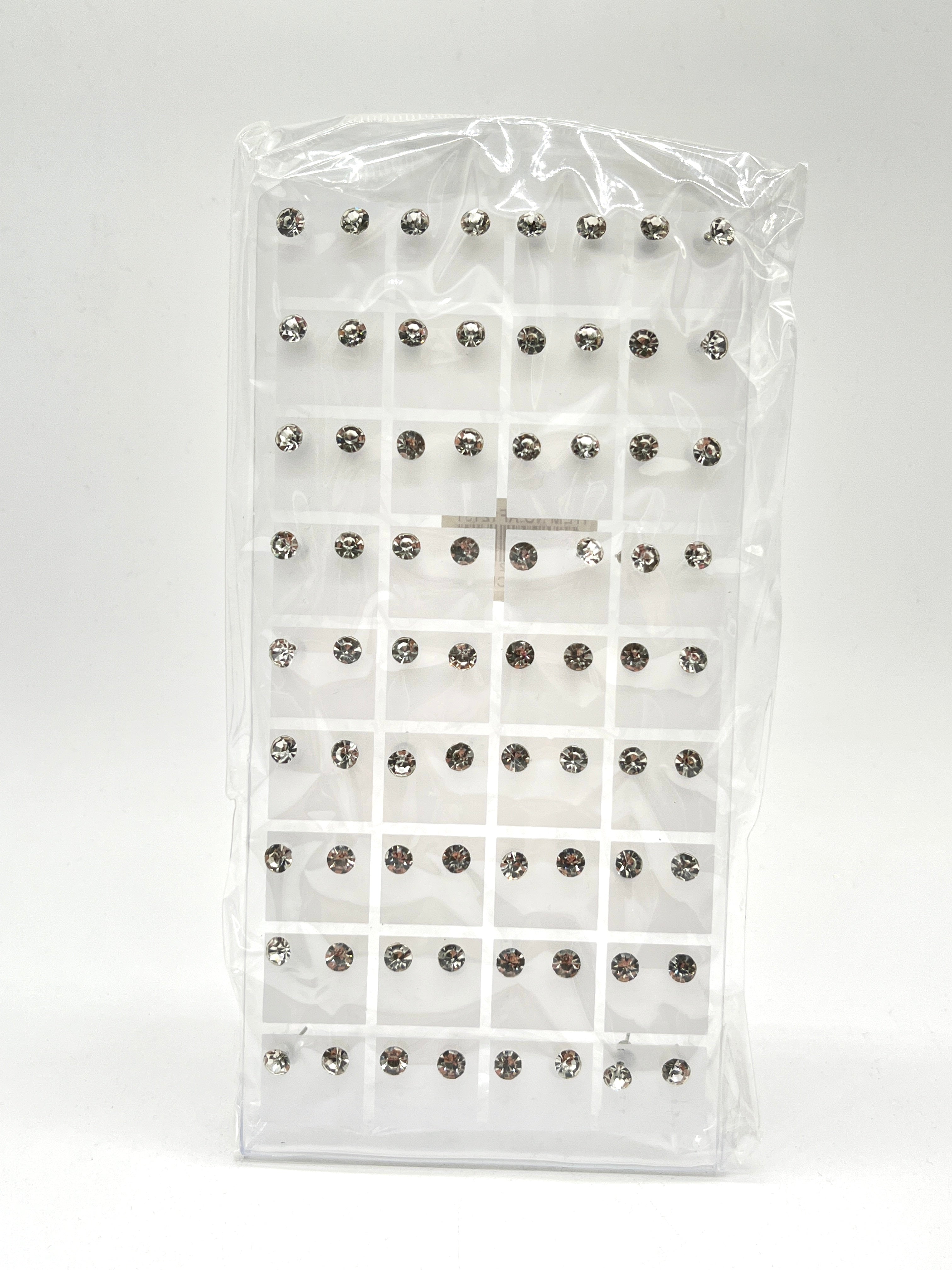 36 PARES DE ARITOS DIAMANTE AF-12131