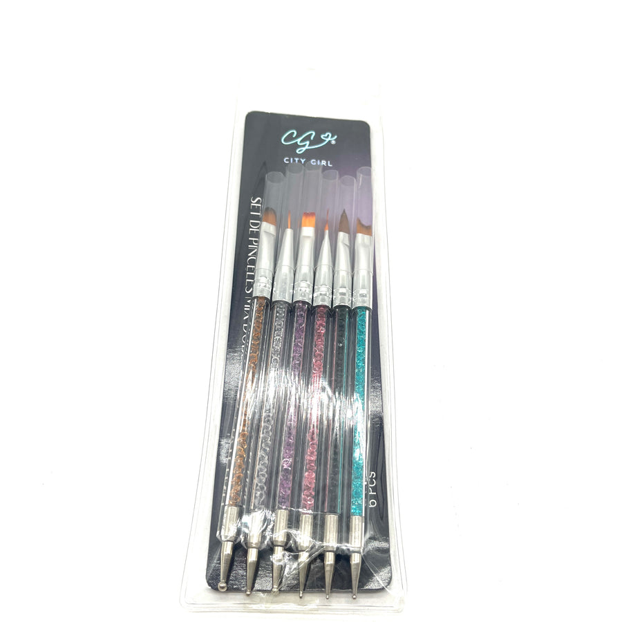 PINCEL PARA UNAS X6 CITY GIRL BY-1274