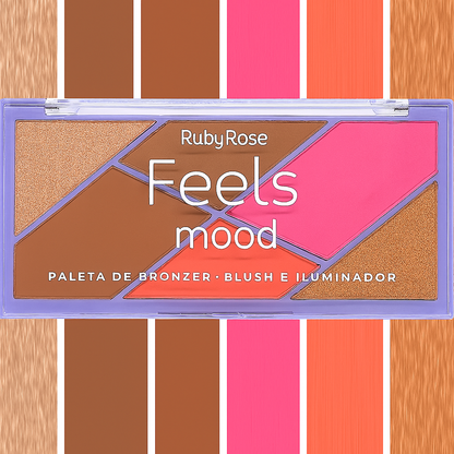 PALETA 3IN1 FEELS MOOD RUBYROSE HB-7528